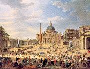 Panini, Giovanni Paolo Departure of Duc de Choiseul from the Piazza di St. Pietro USA oil painting reproduction